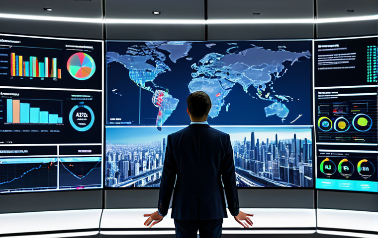 A professional public service expert, fully clothed, in a modest business suit, with appropriate attire, stands confidently in a modern smart city operations center. Large, transparent holographic screens display intricate data visualizations of urban metrics like traffic patterns, resource allocation, and citizen service analytics. The expert is gesturing towards the screen, conveying a sense of data-driven decision-making and forward-thinking innovation. The setting is clean, futuristic, and well-lit, emphasizing technology and sustainability. Perfect anatomy, correct proportions, natural pose, well-formed hands, proper finger count, natural body proportions, professional photography, high detail, vibrant colors, safe for work, appropriate content, fully clothed, professional, family-friendly.
