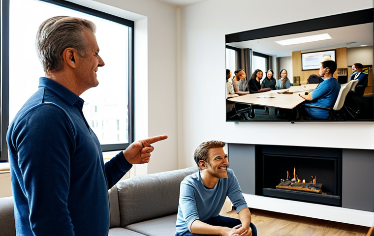 Community Meeting**

"A friendly community meeting in a modern apartment building common room. Residents are gathered, fully clothed in casual, appropriate attire, listening to a public manager. Focus on positive interaction and open communication. The manager is pointing to a presentation slide on a screen. Interior setting, well-lit, clean and organized. 'Safe for work', 'appropriate content', 'fully clothed', 'professional', 'modest', 'family-friendly', perfect anatomy, correct proportions, natural pose, well-formed hands, proper finger count, natural body proportions, high quality."

**