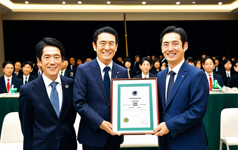 공공관리사 시험 합격 후 필요한 절차 - Registration Ceremony**

"A newly registered CPA in Japan, receiving their certificate at a formal c...