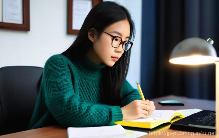 공공관리사 필기시험에서 자주 나오는 질문 - **Prompt 1: Diligent Public Administrator Student**
    A young East Asian female student, in her ea...