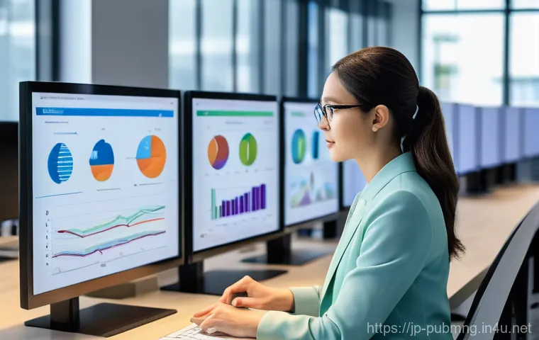 공공관리사 직업 안정성 분석 - A contemporary public administration office where human civil servants and advanced AI systems work ...