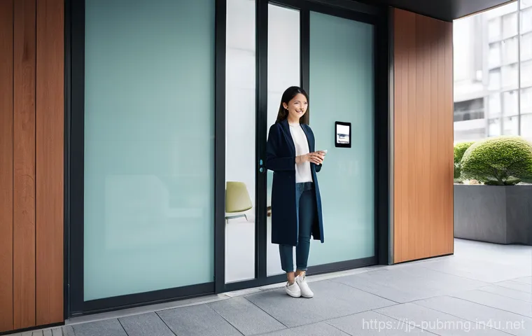 공공관리사와 관련된 최신 트렌드 - **Prompt:** A vibrant, futuristic residential complex entrance in Japan, featuring a sleek, integrat...