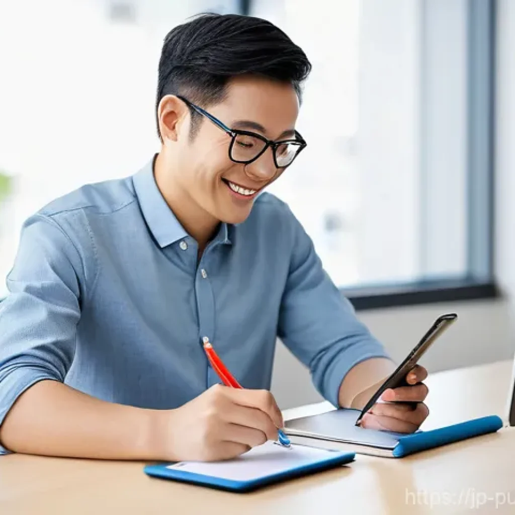 공공관리사 실무에서의 주요 문제와 해결 방법 - **Prompt 1: Online Application and Citizen Convenience**
"A bright, modern government service ce...