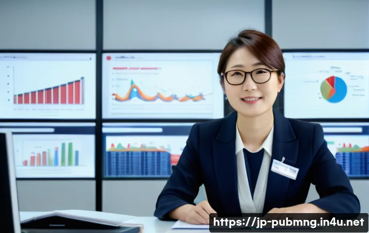 공공관리사 자격증으로 진출할 수 있는 업계 - A professional Japanese public administrator woman in a modern local government office, wearing busi...