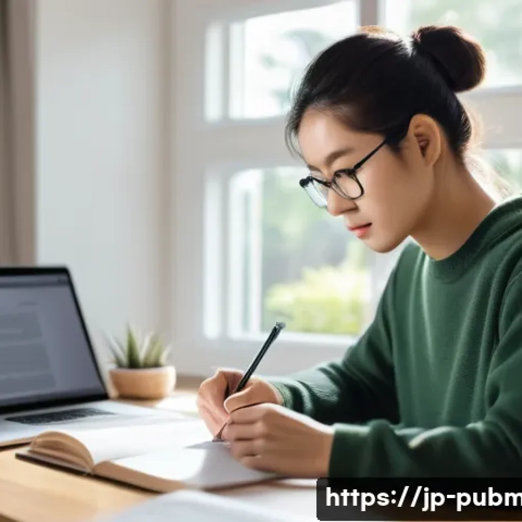 공공관리사 자격증 준비 비용 분석 - A focused Japanese adult studying for the Public Management Certification exam in a modern, cozy hom...