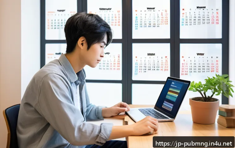 공공관리사 시험 대비 스터디 그룹 - A modern Japanese study room scene featuring a young adult wearing casual, modest clothing, sitting ...