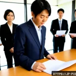 공공관리사 자격증의 경쟁력 - Photorealistic modern Japanese municipal office, confident young Japanese public management professi...