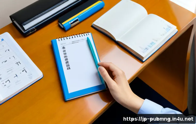 공공관리사 필기시험 준비를 위한 추천 자료 - Photorealistic study desk for a Japanese public administration certification written exam, neatly ar...